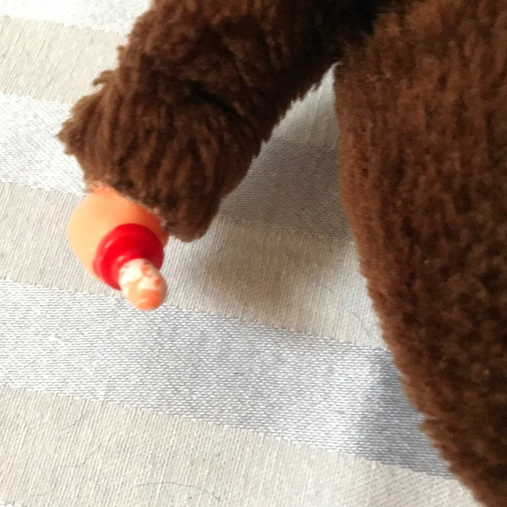 Collectible Vintage Blue-eyed 8" Freckled Monchhichi Plush Monkey with N… - Picture 8 of 11